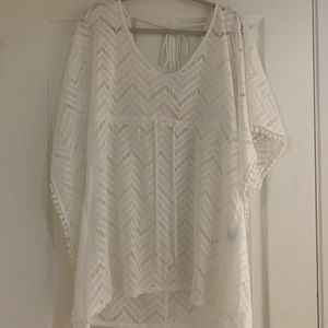 White beach cover dress